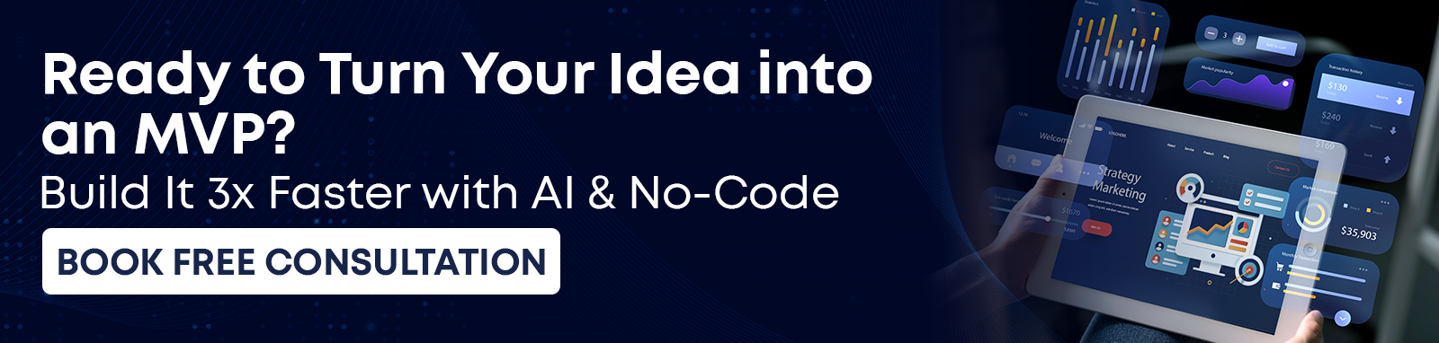 Book a free consultation to turn your startup idea into a powerful MVP. We will help you to attract users and investors.